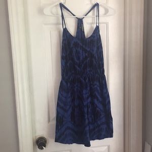 Black and blue summer dress